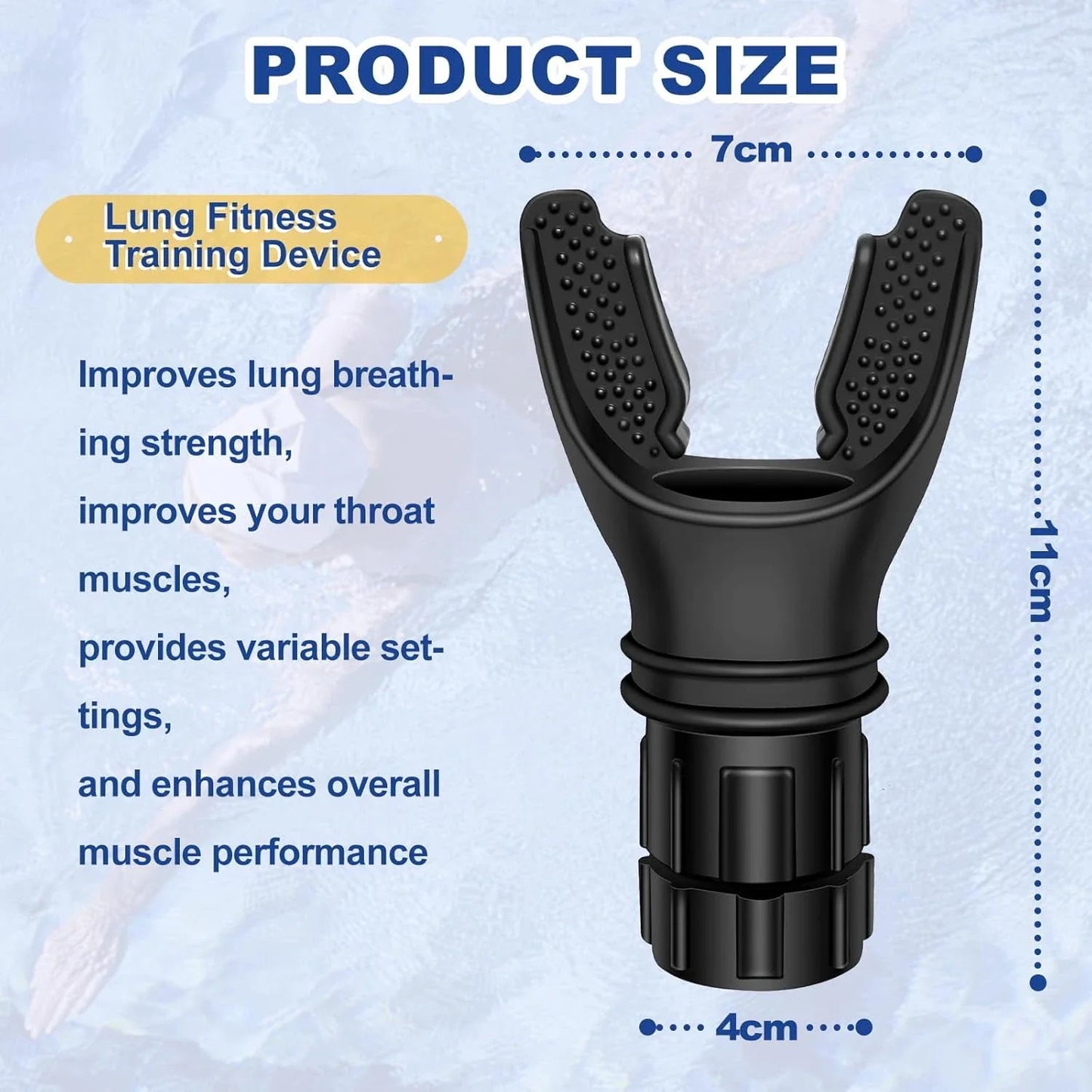 BreathFlex Pro Adjustable Breathing Trainer for Lung Capacity & Respiratory Fitness