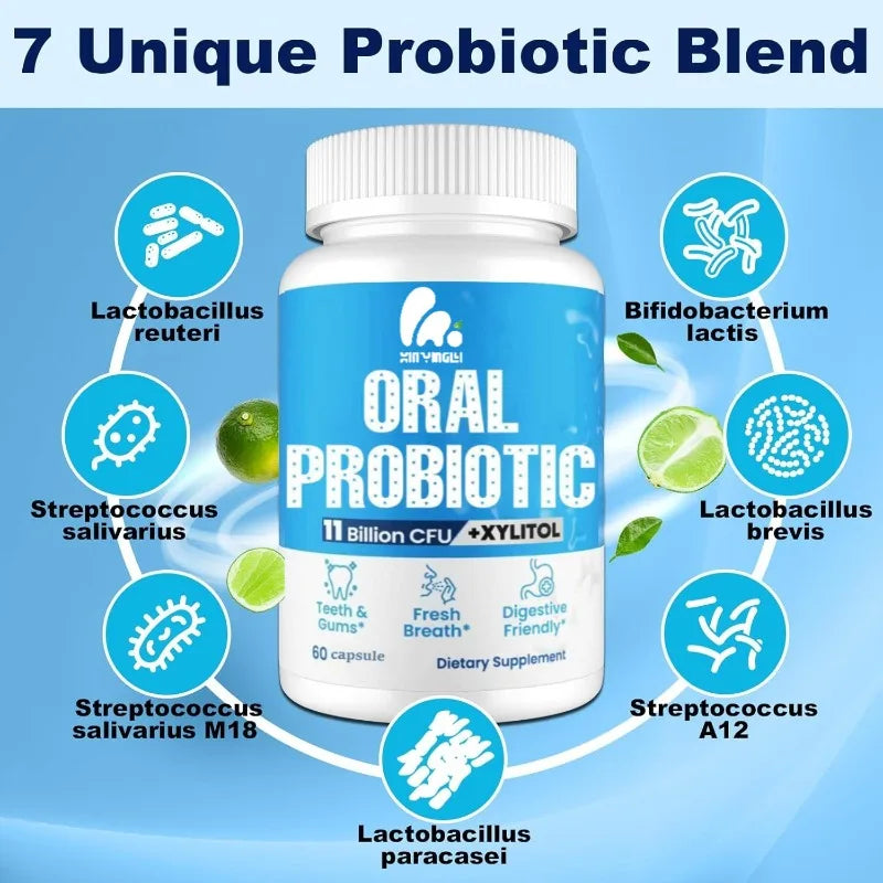 Oral probiotic capsules with 11 billion CFU