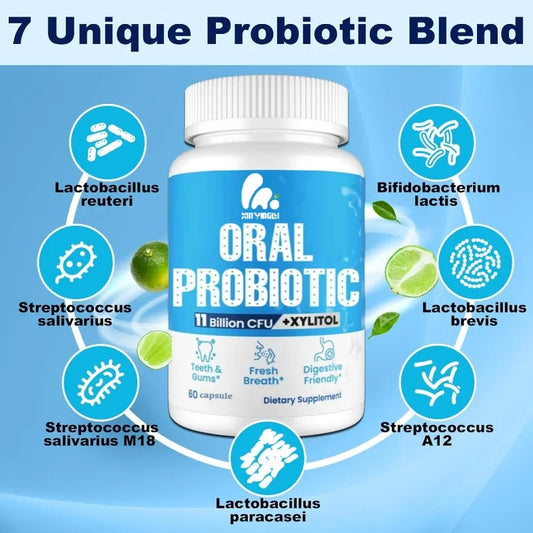 Oral probiotic capsules with 11 billion CFU