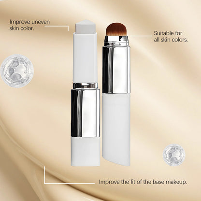 Color-Adjusting Foundation Stick – Moisturizing Full Coverage with Convenient Blending Brush