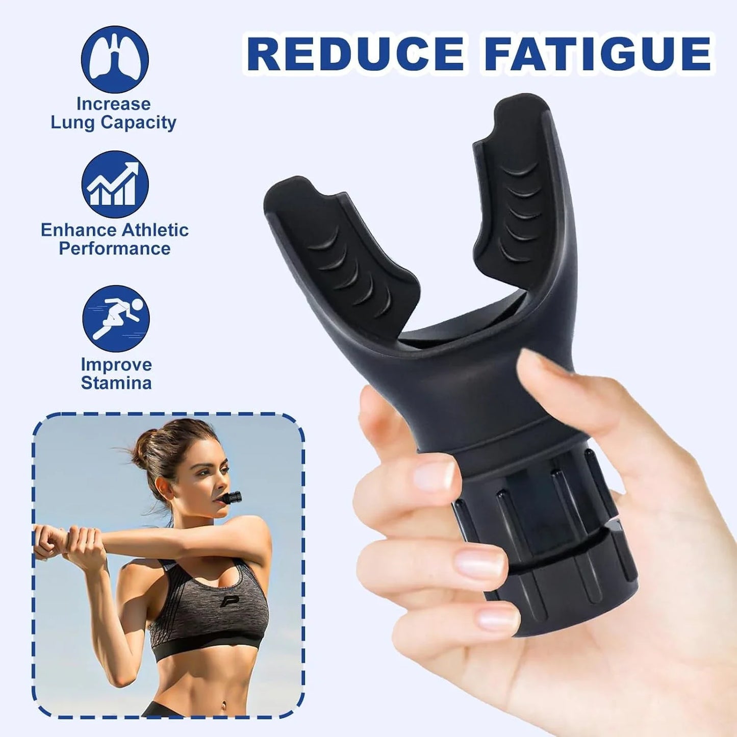BreathFlex Pro Adjustable Breathing Trainer for Lung Capacity & Respiratory Fitness