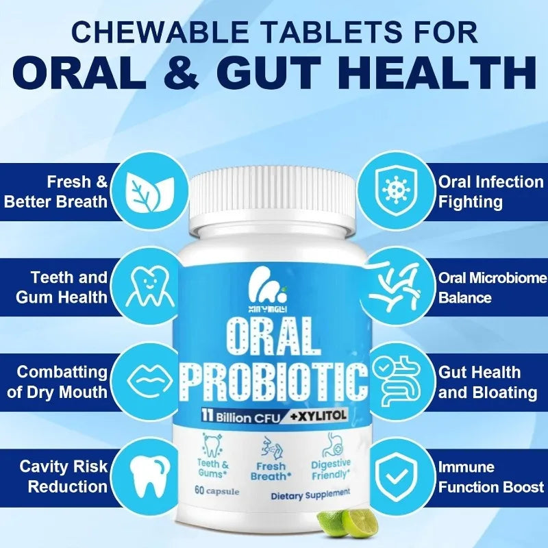 Oral probiotic capsules with 11 billion CFU